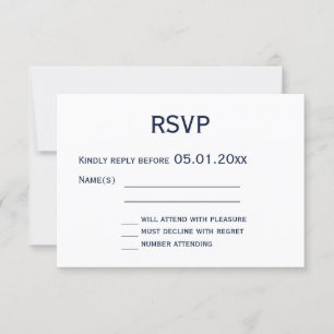 Blue And White Gay Wedding RSVP Cards