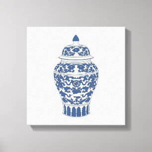 Blue and White Ginger Jar Canvas Print