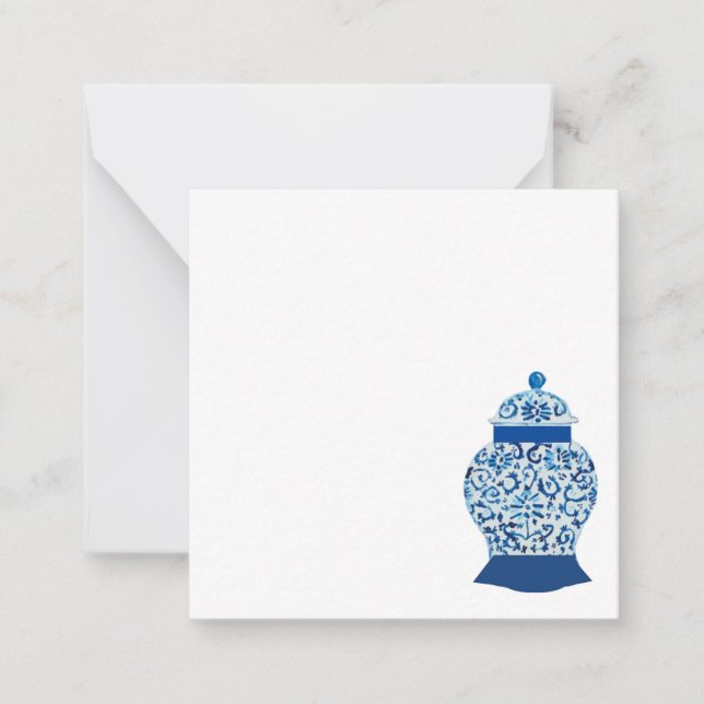 Blue and White Ginger Jar Card (Front)