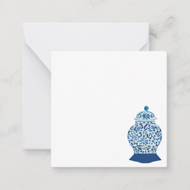 Blue and White Ginger Jar Card (Front)