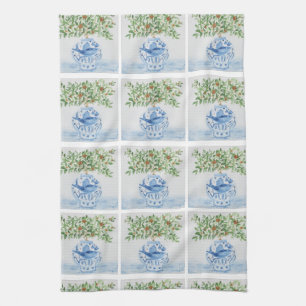 Blue and White Ginger Jar Tea Towel