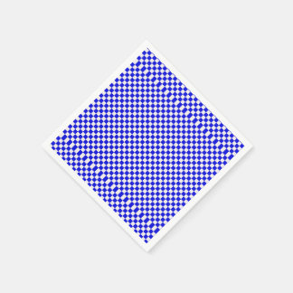 Blue And White Gingham Chequered Napkin