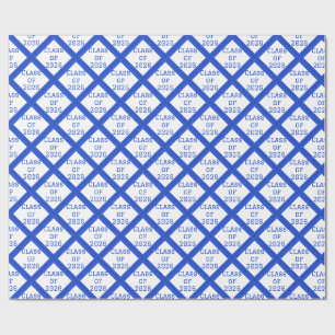 Blue and White Graduation Wrapping Paper   2026