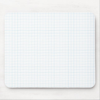 Blue and White Graph Paper Mouse Mat
