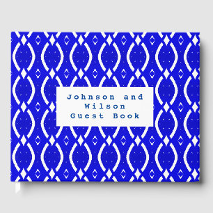 Blue and White Guest Book 