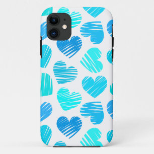 Blue and white hearts iPhone 5 Case