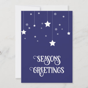 Blue and White Holiday Card