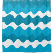 Blue and white horizontal waves pattern