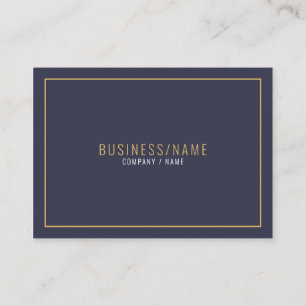 Blue and white icons gold border business card