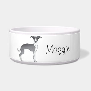 Blue And White Italian Greyhound With Custom Name