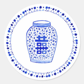 Blue and White Jar Stickers