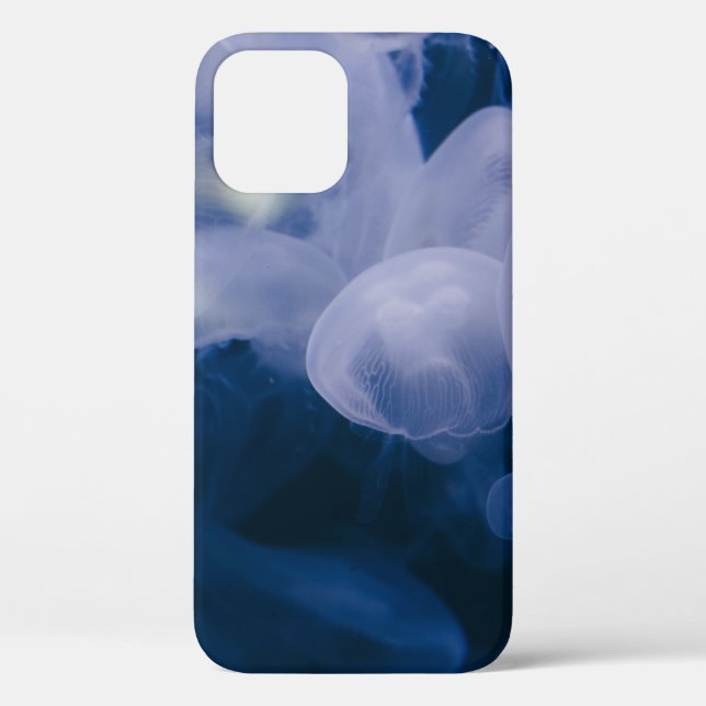 BLUE AND WHITE JELLYFISH IN WATER Case-Mate iPhone CASE (Back)