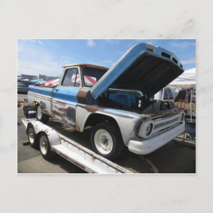 Blue and White Junker Truck Postcard