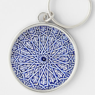 Blue and White  Keychain