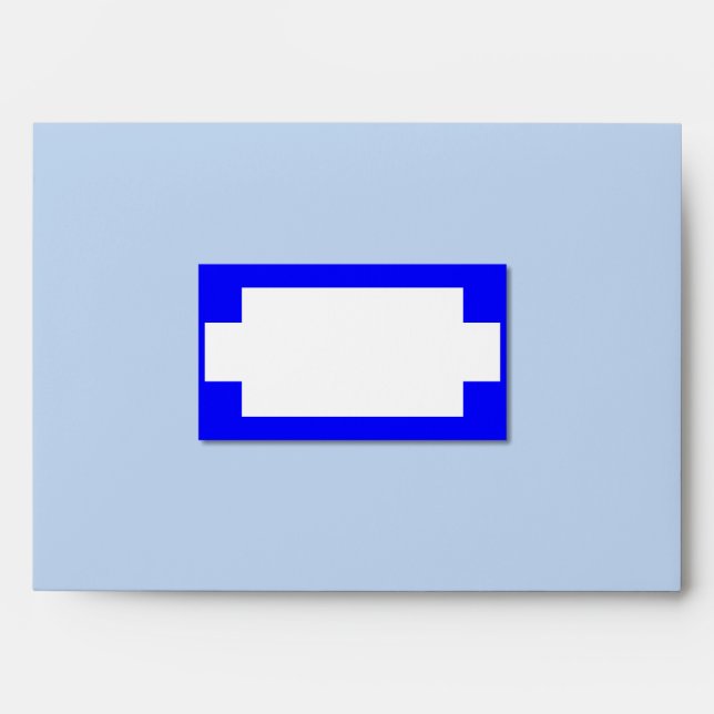 Blue and White Label Effect Envelope (Front)