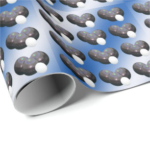 Blue And White Lawn Bowls,   Wrapping Paper