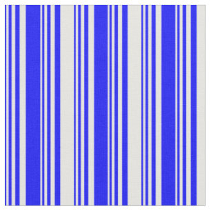 Blue and White Lines Fabric