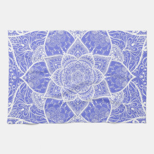 Blue and White Mandala - Loergann in Bluebell Tea Towel
