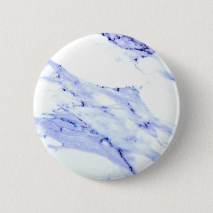 Blue and White Marble 6 Cm Round Badge