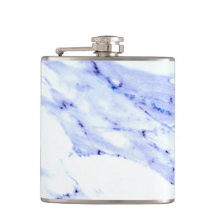 Blue and White Marble Hip Flask