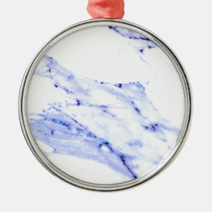 Blue and white marble metal tree decoration