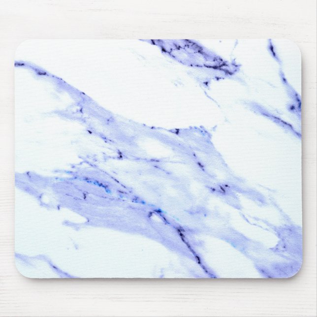 Blue and White Marble Mouse Mat (Front)