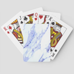 Blue and White Marble Playing Cards