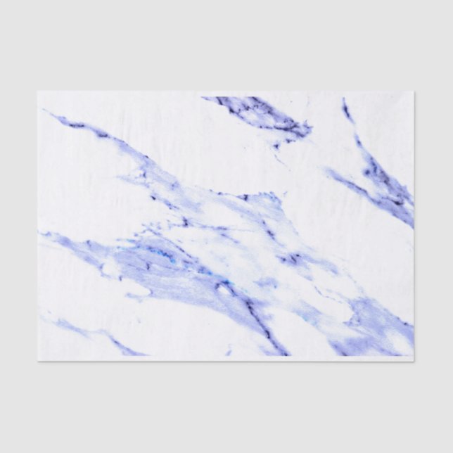 Blue and White Marble Tissue Paper (Front)