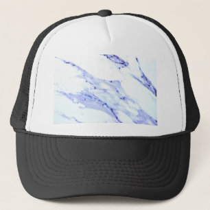 Blue and White Marble Trucker Hat