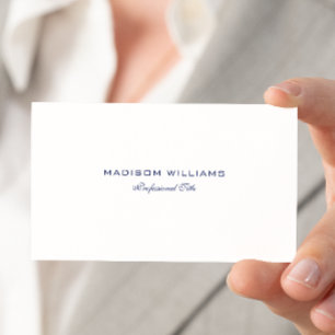 Blue and White Modern Minimalistic Design Business Card