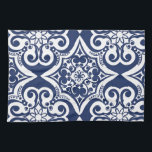 Blue and White Moroccan Pattern Tea Towel<br><div class="desc">Elegant blue and white Moroccan pattern. This design is available in variety of colours and products.</div>