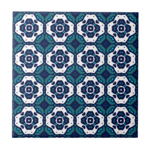 Blue and White Mosaic Pattern Tile
