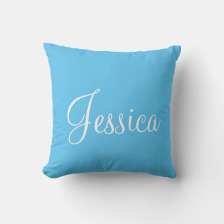 Blue and White Name Giftable Cushion