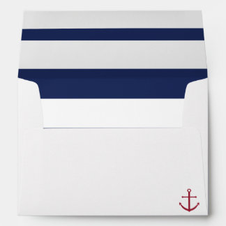Blue and White Nautical Baby Shower Envelope