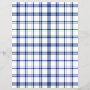 Blue and White Nautical Plaid