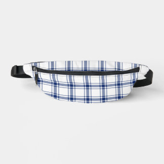 Blue and White Nautical Plaid Bum Bags