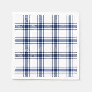 Blue and White Nautical Plaid Napkin