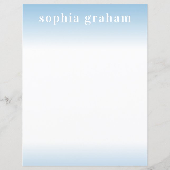 Blue and White Ombre Paper (Front)