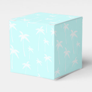 Blue and White Palm Trees Favour Box