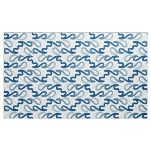 Blue and white pattern fabric