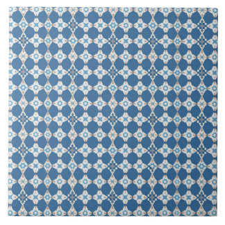 Blue and White Pattern Mediterranean Azulejo Tile