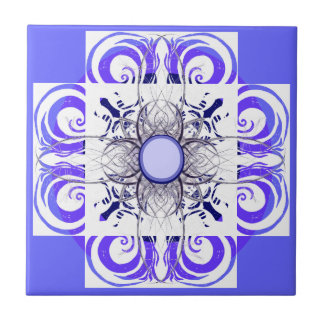 Blue and White Pattern Tiles