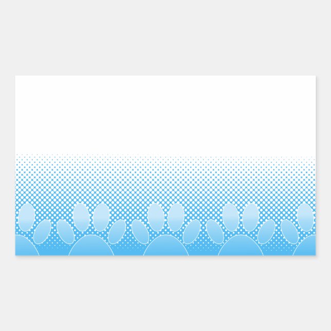 Blue And White Paws With Newsprint Background Rectangular Sticker (Front)
