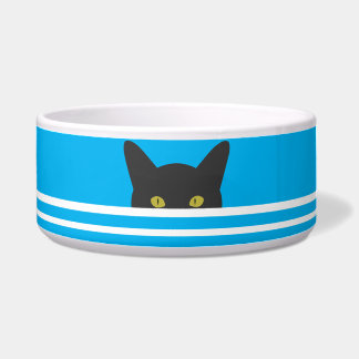 Blue And White Peeking Cat