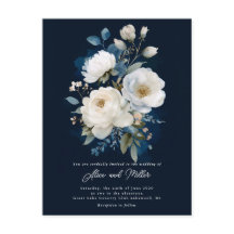 Blue and White Peony Wedding