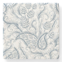 Blue and White Pineapple Paradise