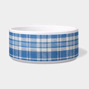 Blue and white plaid