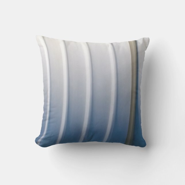 Blue and white plastic container cushion (Front)