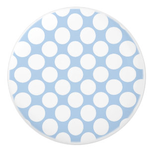 Blue and white Polka dot Ceramic Knob