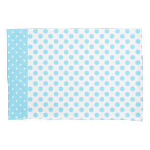 Blue and White Polka Dot Pillow Case